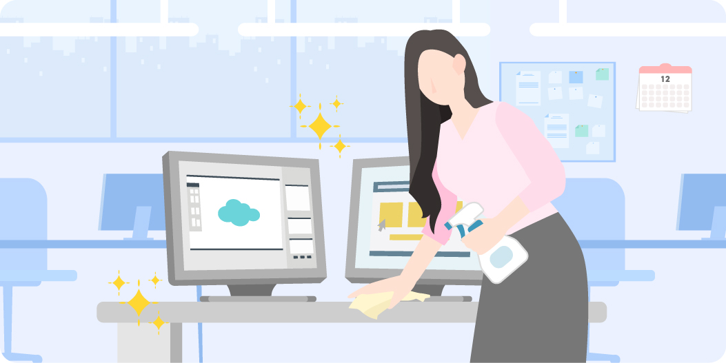 年末のデスク回りの大掃除!